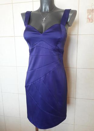 Эффектное,вечернее коктейльное,фиолетовое секси платье-бюстье amazing queen,на р-ры s/m2 фото