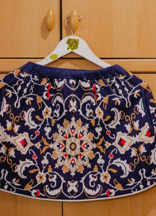Вязанная юбка pull&bear с этническим принтом3 фото