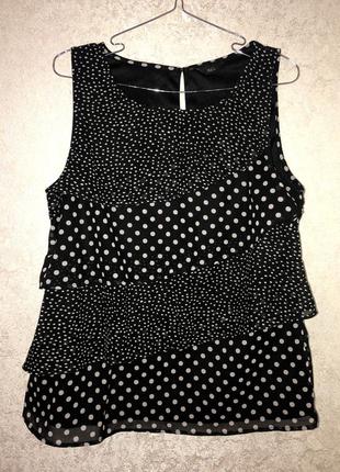 Стильна блуза в горошок