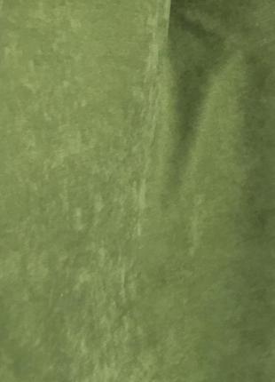 Порт'єрна тканина для штор канвас (мікровелюр) зеленого кольору
