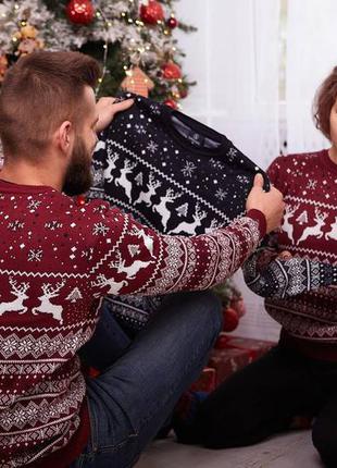Женский свитер с оленями 🦌+ 🎁подарок носочки 🧦🎄 новогодние!!!6 фото