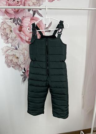 Високі зимові штани з плащівки на флісі болонєві водонепроникні