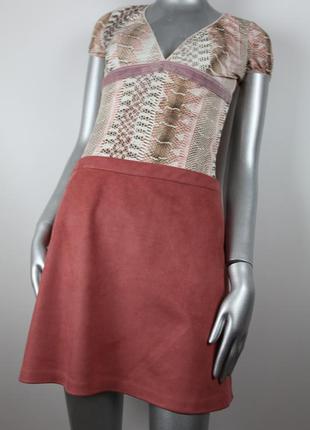 Розовая замшевая юбка primark размер м6 фото