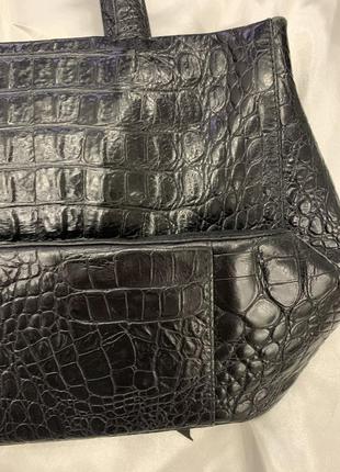 Сумка с ручками furla, кожа под крокодила, размер средний7 фото