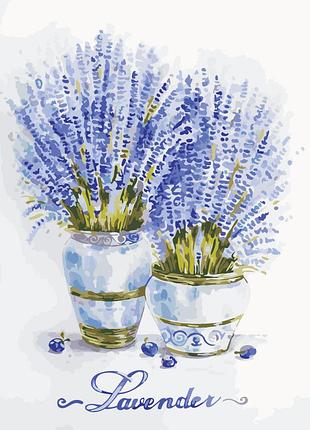 Художній творчий набір, картина за номерами квіти лаванди, 30x40 см, «art story» (as0929)