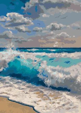 Художественный творческий набор, картина по номерам лазурный прибой, 40x50 см, «art story» (as0266)