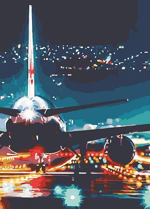 Художественный творческий набор, картина по номерам огни аэропорта, 40x50 см, «art story» (as0587)