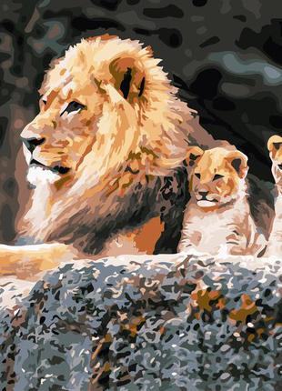 Художній творчий набір, картина за номерами сім'я львів, 65x50 см, «art story» (as0820)