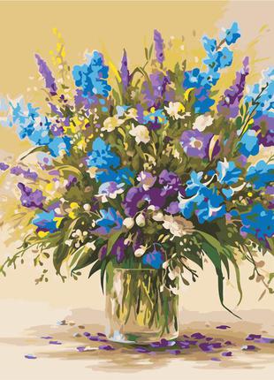 Художественный творческий набор, картина по номерам букет полевых цветов, 40x40 см, «art story» (as0945)