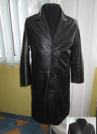 Стильный мужской кожаный плащ angelo litrico. 50/3. италия. лот 59