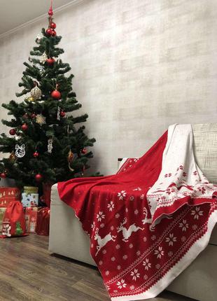 В'язаний плед олені.