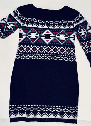 Платье теплое вязаное с орнаментом bershka