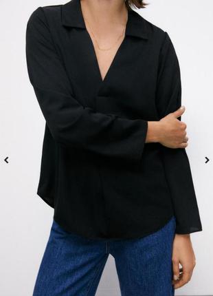 Стильна класична блуза zara, розмір м oversize