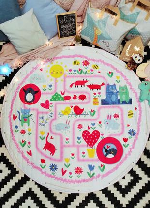 100 % бавовна 💖дитячий розвиваючий ігровий килимок мішок сумка органайзер для малюків1 фото