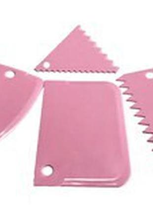 Набір 4 штуки фігурні кондитерські шпателі ножі резаки для крему, мастики