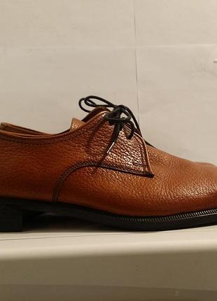 Коричневі чоловічі туфлі на шнурівці timpson натуральна шкіра