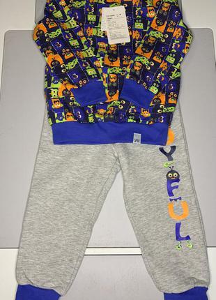 Новая тёплая пижама на мальчика 86 см 12-18 мес