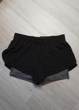Спортивні шорти 2 з 1 двошарові h&m s