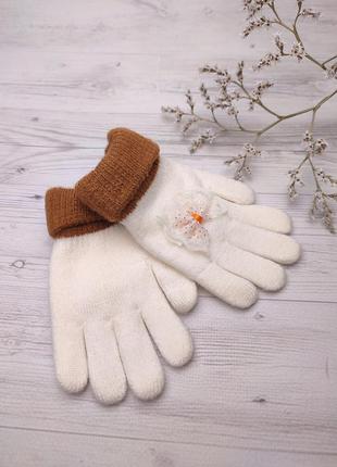 Двойные перчатки рукавички для девочек на 1-44 фото