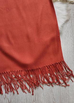 Палантин шарф широкий обьемный натуральный пашмина шелк кашемир с кисточками бахромой pashmina