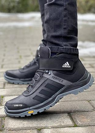 Ботинки мужские кожаные с мехом адидас adidas