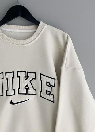 Світшот nike світло бежевий кофта найк вінтаж3 фото