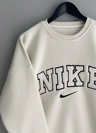 Світшот nike світло бежевий кофта найк вінтаж2 фото