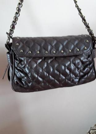 Женская стеганая сумка почтальон freshstyle с заклепками на молнии1 фото