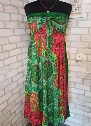 Пляжний сарафан сарафан з відкритими плечима розмір 44-46
