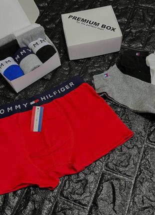 Подарунковий набір труси + шкарпетки tommy hilfiger чоловічі1 фото