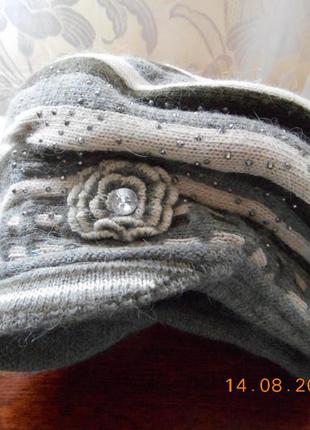 Женский берет,шапка,теплый.