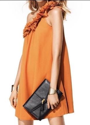 Коктельное стильное платье на одно плече h&m сукня