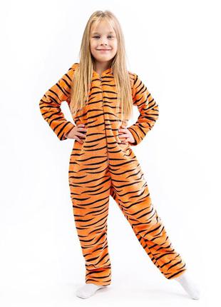 Кигуруми детский и подростковый тигр, оранжевый4 фото