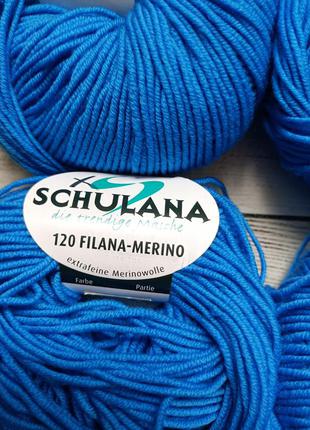 Нитки для в'язання пряжа шерсть schulna 120 filama-merino.2 фото