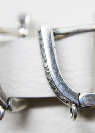 Застібки швензи срібні для сережок з кубічним цирконієм 2,02 г3 фото