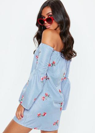 Роскошное платье с вышитыми цветами missguided с открытыми плечами ☀️☀️☀️1+1=34 фото