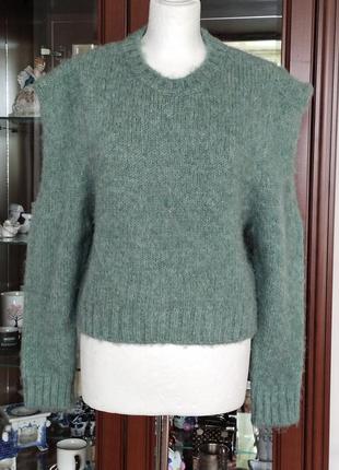 Классный свитер с модными плечами zara р s/m ц 395 гр👍🌲❄️❄️❄️1 фото
