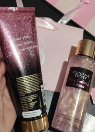 Ідея для подарунка🎁парфумированные лосьон+спрей pure seduction шимер 🌠victoria's secret виктория сикрет вікторія сікрет victoria's secret оригинал9 фото