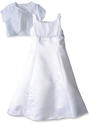 Невероятное белое платье и болеро lavender на девочку подростка 8-10 лет
