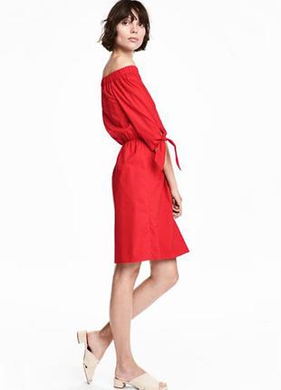 Платье с открытыми плечами h&m 0486169004