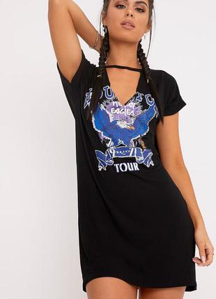 Платье футболка с имитацией чокера 🌙💫⭐️1+1=3