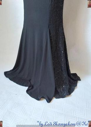Фирменное boohoo платье в пол/длинное платье в черном цвете с паетками, размер л-хл7 фото