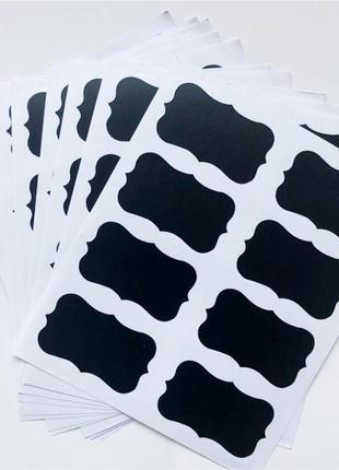 Наклейка на банку, стікери для спецій. набір крейдяної білий маркер + 28 шт 5 * 3,5 см