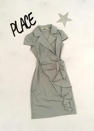 Платье женское стильное светло- серое  облягающее3 фото