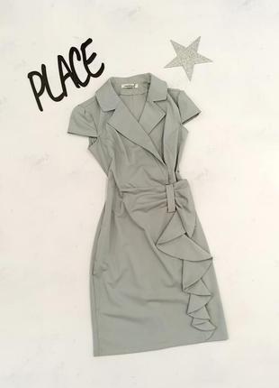 Платье женское стильное светло- серое  облягающее2 фото