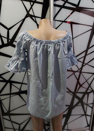 Джинсовая блуза туника new look  denim 38 размер6 фото