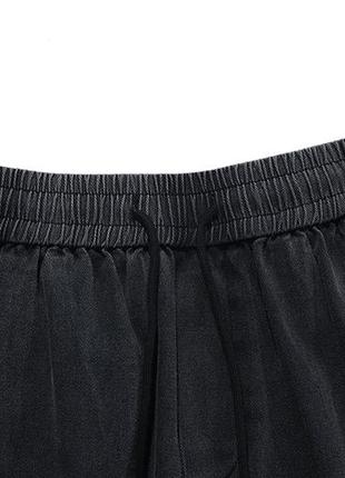 Штани чорні джинси карго штани джинсові широкі готичні печворк унісекс patchwork з кишенями7 фото