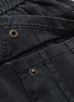 Штани чорні джинси карго штани джинсові широкі готичні печворк унісекс patchwork з кишенями9 фото