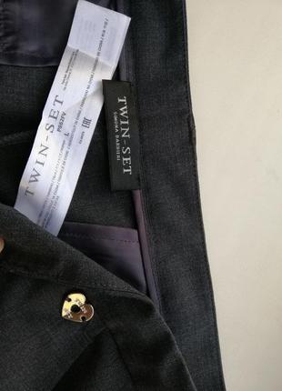 Шикарные, новые штаны twin-set simona barberi, италия с шерстью,р. l,48,46,442 фото