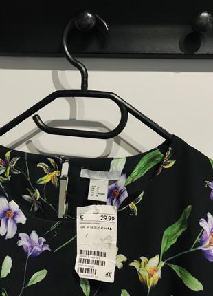 Платье h&m в цветочний принт 3xl4 фото